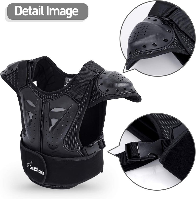 TEAYIR Seahouse Kids Dirt Chest Spine Protector Body Protective Vest Gear for Bike Motocross Snowboarding Skiing (S for Height 39"-45") - Image 3