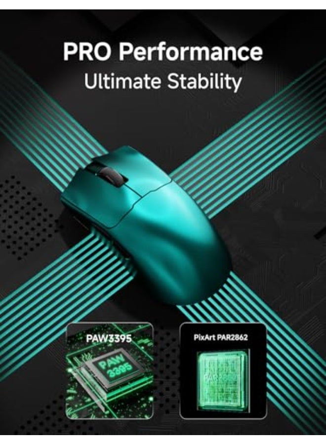 Eweadn S9 Max Wireless Gaming Mouse, 59G Ergonomic Computer Mouse, Triple Modes, 8K Polling, 26K DPI, PAW3395 Optical Sensor, Kailh Switch, 250h Battery Life, Programmable for PC/Win/Mac(Green) - Image 4