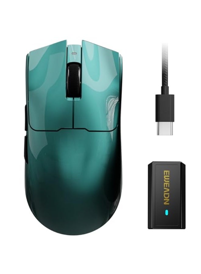 Eweadn S9 Max Wireless Gaming Mouse, 59G Ergonomic Computer Mouse, Triple Modes, 8K Polling, 26K DPI, PAW3395 Optical Sensor, Kailh Switch, 250h Battery Life, Programmable for PC/Win/Mac(Green) - Image 1