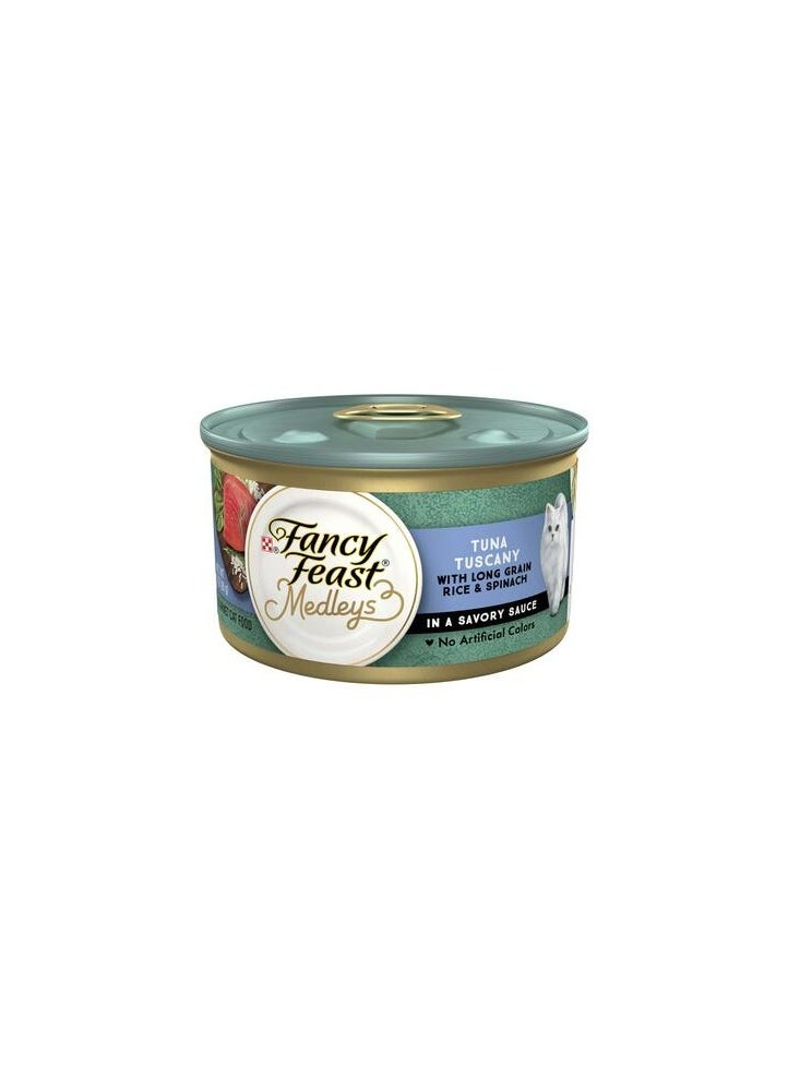 Fancy Feast - Fancy Feast Medleys Tuna Tuscany With Long Grain Rice & Spinach in a Savory Sauce - Image 1