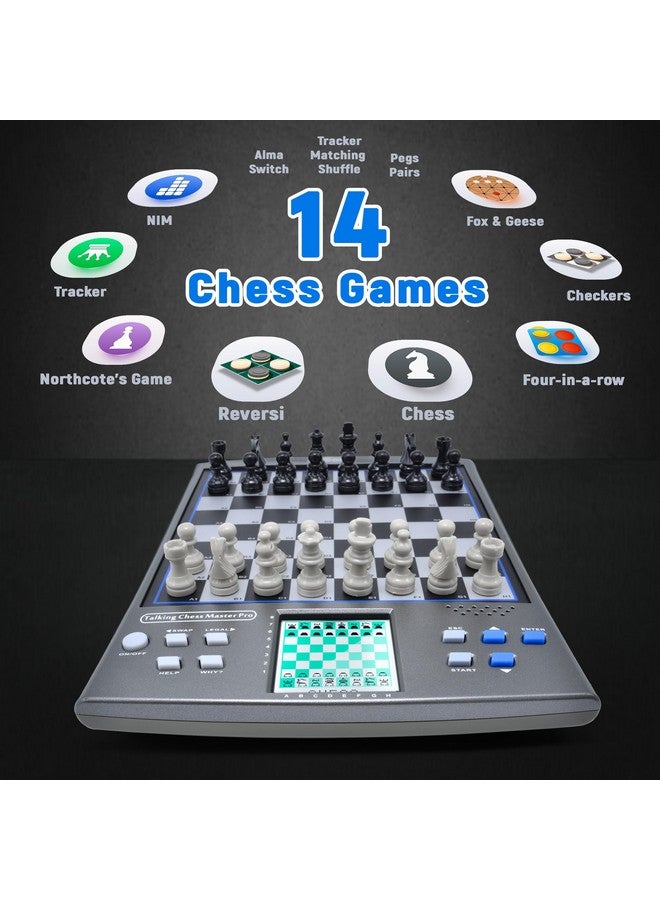 iCore مجموعة شطرنج إلكترونية iCore، لوحة شطرنج كمبيوتر تتحدث، 100 تمرين مسبق، 5 مستويات، 40 لعبة شطرنج إلكترونية مشهورة للأطفال والبالغين - Image 3