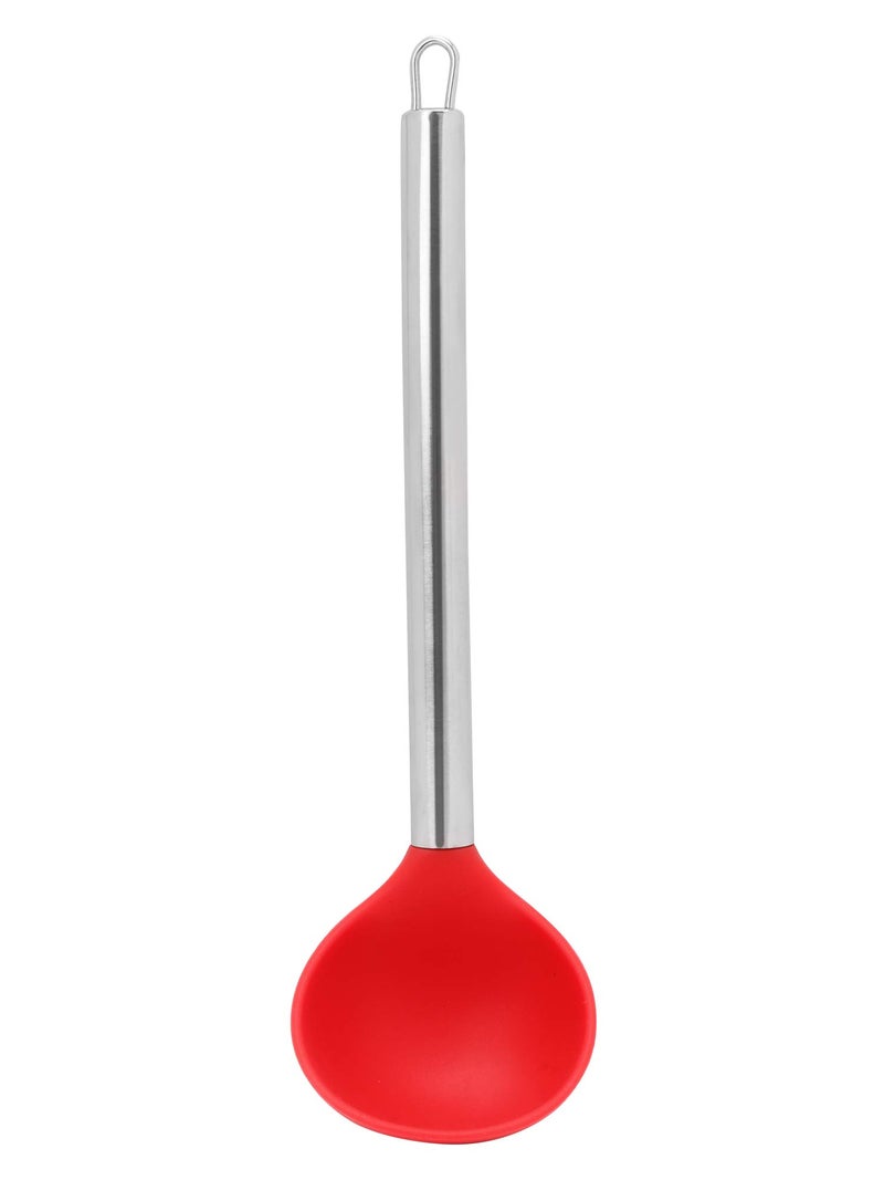 Clazkit Silicone Serving Spoon with Heat Resistant Silicone Covering Head and Stay-Cool Stainless Steel Handle,YH854 - Image 5