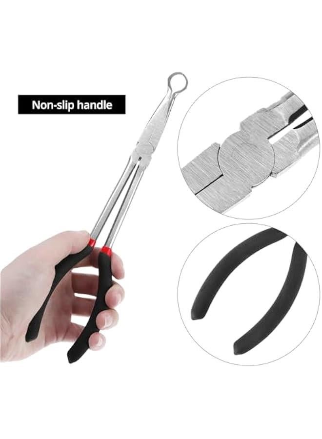 Arabest 3Pcs 11 Hose Gripper Plier Set, Black & Red, Carbon Steel with Non-Slip PVC Handles, Offset Spark Plug Boot Removal Tools  - Image 3