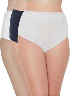 Clovia Pack Of 3 High Waist Hipster In Multicolour