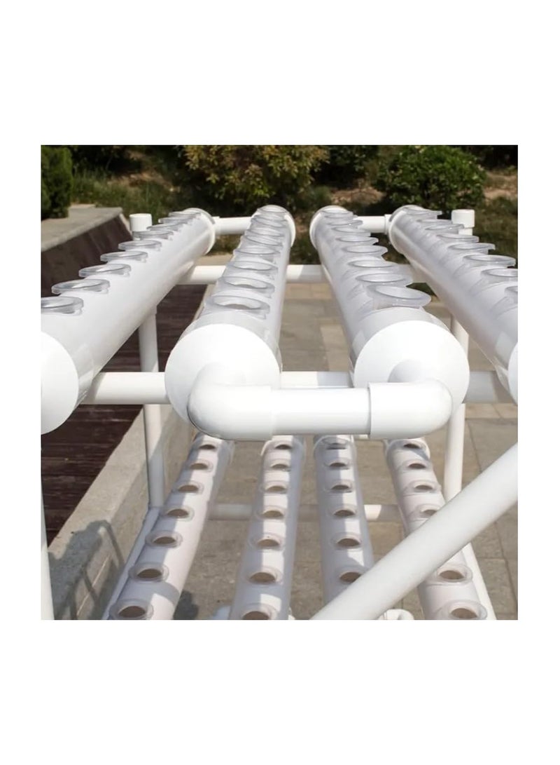 ماركة غير محددة مجموعة هيدروبونيك 110 وعاء مع حامل H للخضروات الورقية، نظام عمودي UPVC مع مضخة، مؤقت، أواني شبكية، مغذيات وجميع الملحقات الكاملة  - Image 3