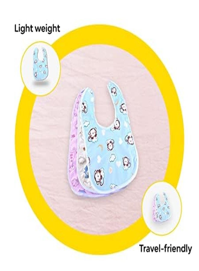 Miracle Moms مرايل أطفال من البوليستر والقطن من ميراكل مامز | لإطعام الرضع والأطفال الصغار | من عمر 0 إلى سنتين | مرايل بألوان متنوعة | هدية مثالية لحفلات استقبال المولود | سعر مناسب (6 قطع) - Image 3