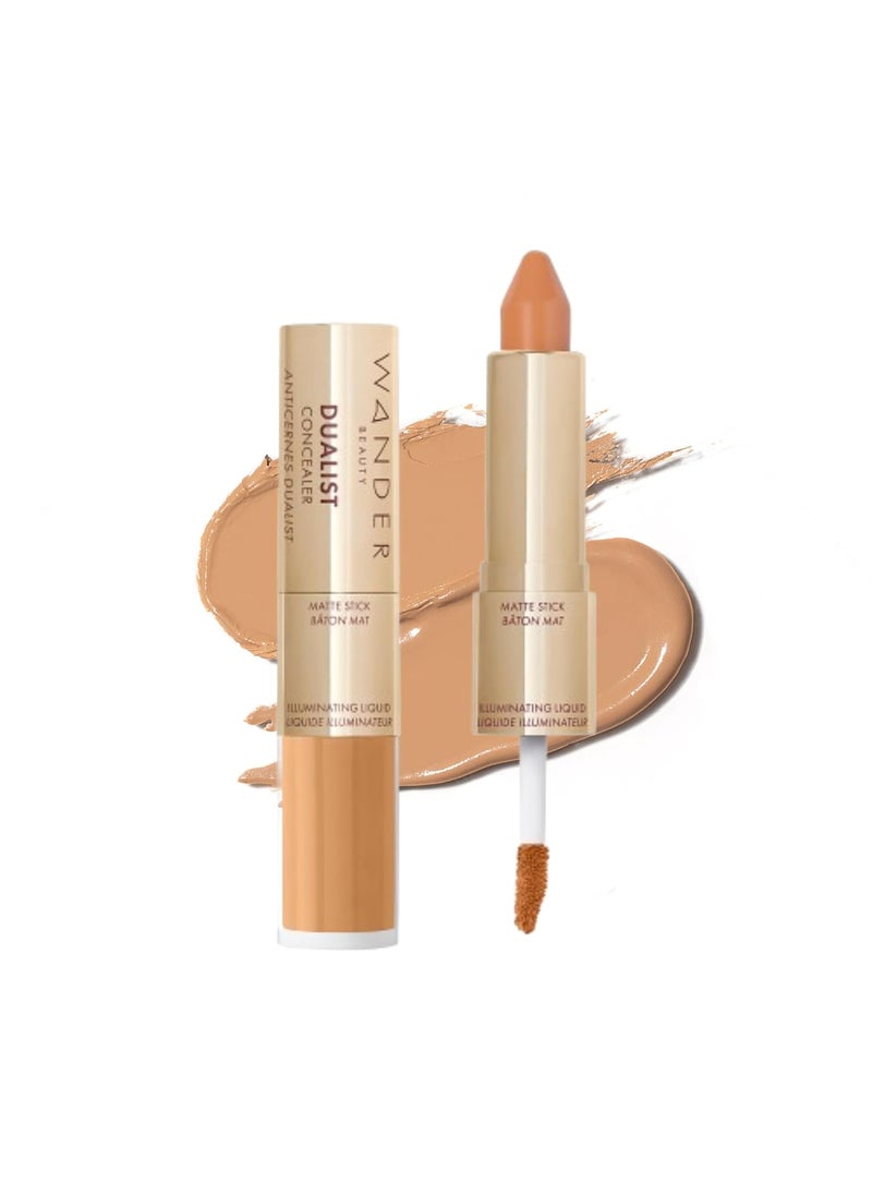 Wander Beauty Wander Beauty Dualist Matte and Illuminating Concealer Makeup  Tan  DualEnded Matte  Liquid Concealer Stick  Full Coverage Formula to Brighten Firm  Hydrates Under Eyes  028 fl oz 