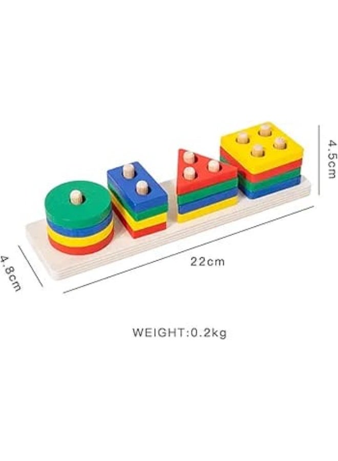Wooden Geometric Shape Sorting Game - Image 4