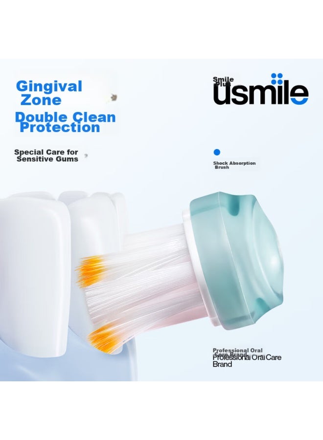 Usmile Electric Toothbrush Heads, Adult Sensitive Gums, Shock-absorbing Protection Model, 2-pack, Compatible With Usmile Adult Toothbrushes - Image 3