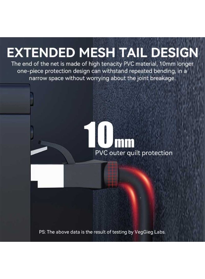 فيج جيج كابل إيثرنت Cat6 - نحاس خالٍ من الأكسجين، 1 جيجابت في الثانية، 250 ميجاهرتز، تم اختباره بواسطة Fluke، موصلات مطلية بالذهب RJ45 (UTP) أسود 2 متر - Image 2