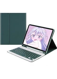 English Keyboard Case Compatible with Redmi Pad SE 11 with Pen Holder, ,PU Stand Cover for Tablet