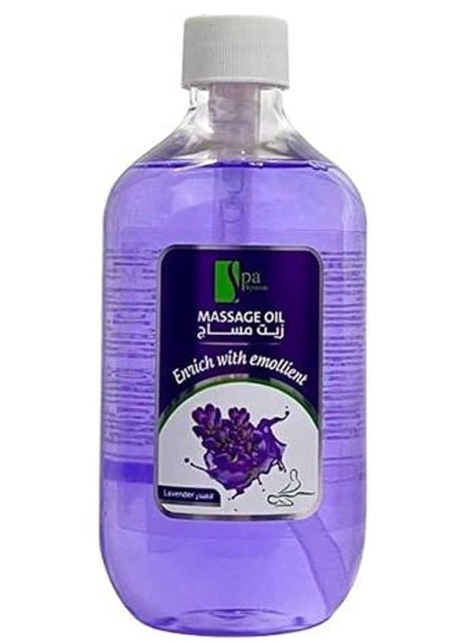 Spa System MASSAGE OIL ENIICH WITH EMOLLIENT LAVENDER 500 ML  - Image 1