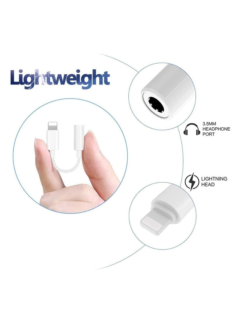 DUSALA Lightning to 3.5mm Headphone Jack Adapter, Compatible with iPhone Lightning Connector to 3.5mm Female Audio Jack Earphone Extender Port Stereo for iPhone - Image 3