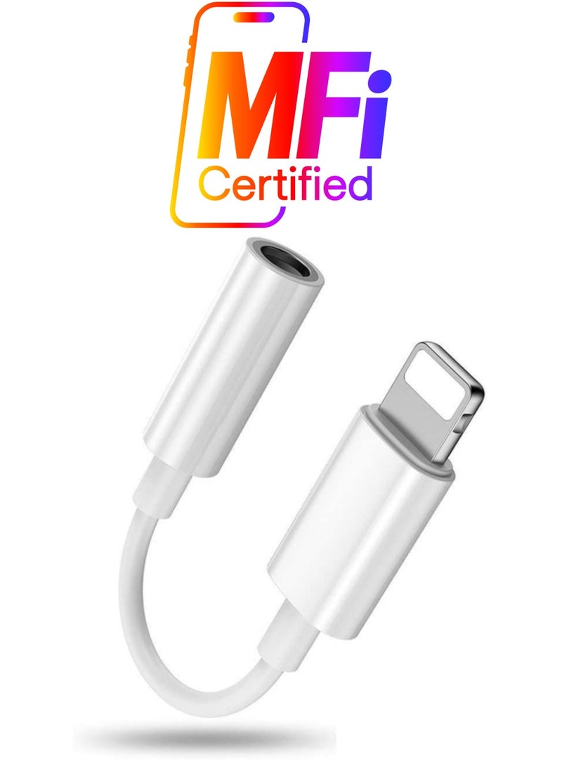 DUSALA Lightning to 3.5mm Headphone Jack Adapter, Compatible with iPhone Lightning Connector to 3.5mm Female Audio Jack Earphone Extender Port Stereo for iPhone - Image 1