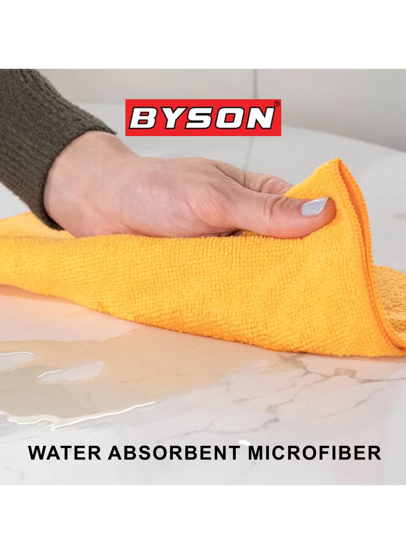 BYSON Premium 20PK Microfiber Cloths 250GSM - Ultra Soft 30x40CM Reusable Towels for Streak Free Cleaning, Car Detailing, Glass, Home, and Office - Lint Free & Durable Design - Image 2