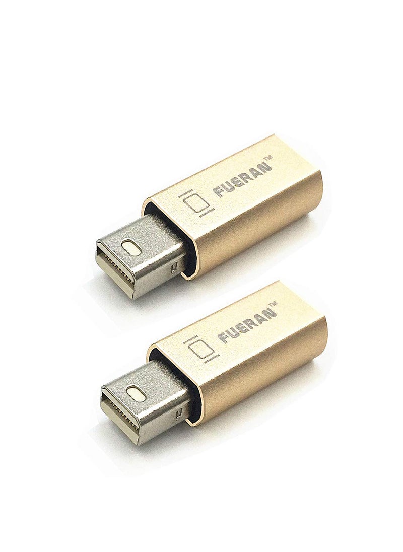 FUERAN FUERAN Mini DP - DisplayPort Display Emulator EDID Emulator Plug (fit Headless 2560x1600@60Hz) Display Port Dummy Plug (Mini-DP-2P)  - Image 1