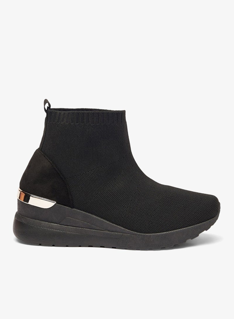 Flora Bella By Shoexpress Womens Textured Slip-On Ankle Boots with Pull Tabs - Image 1