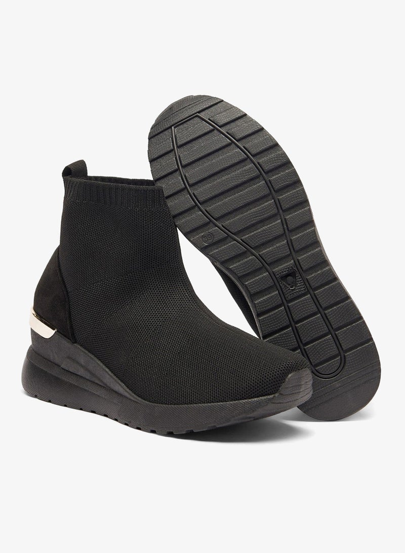 Flora Bella By Shoexpress Womens Textured Slip-On Ankle Boots with Pull Tabs - Image 4