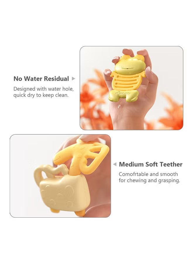 Baby Rattle Teething Set with Whale Storage Box, Infant Cartoon Teether Shaker Grab and Spin Rattles Toys, Silicone Teether Sensory Toys, Versatile Baby Early Sensory Toy, Made of Gentle and Teething-friendly Material, Great Variety of Textured Surfaces, Newborn Gifts  - Image 4