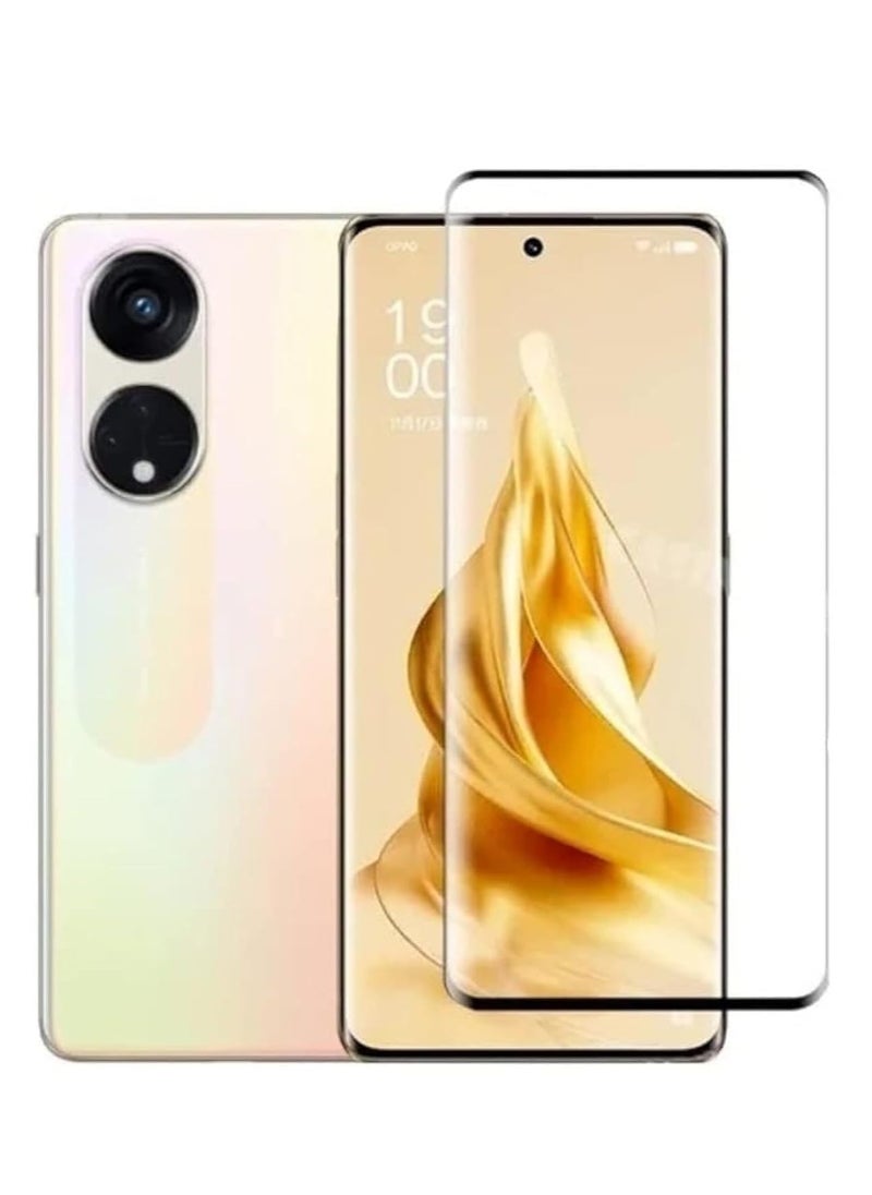 LIXES - Screen Protector for OPPO Reno 8T 5G (not for 4G) Tempered Glass Protector Full Glue Edge to Edge 9H Hardness Anti Fingerprint 3D Curved Scratch Resistance Glass for OPPO Reno 8T 5G - Image 1