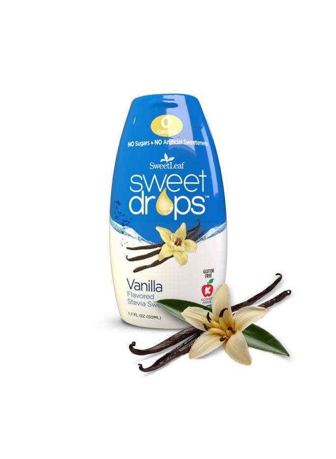 SweetLeaf Sweet Drops - Flavored Stevia Liquid Sweetener, Stevia Extract, Zero Calories, Gluten Free, Keto Friendly, Non GMO, Natural Flavor, Sugar Alternative - Vanilla, 1.7 Fl Oz (Pack of 1) - Image 3