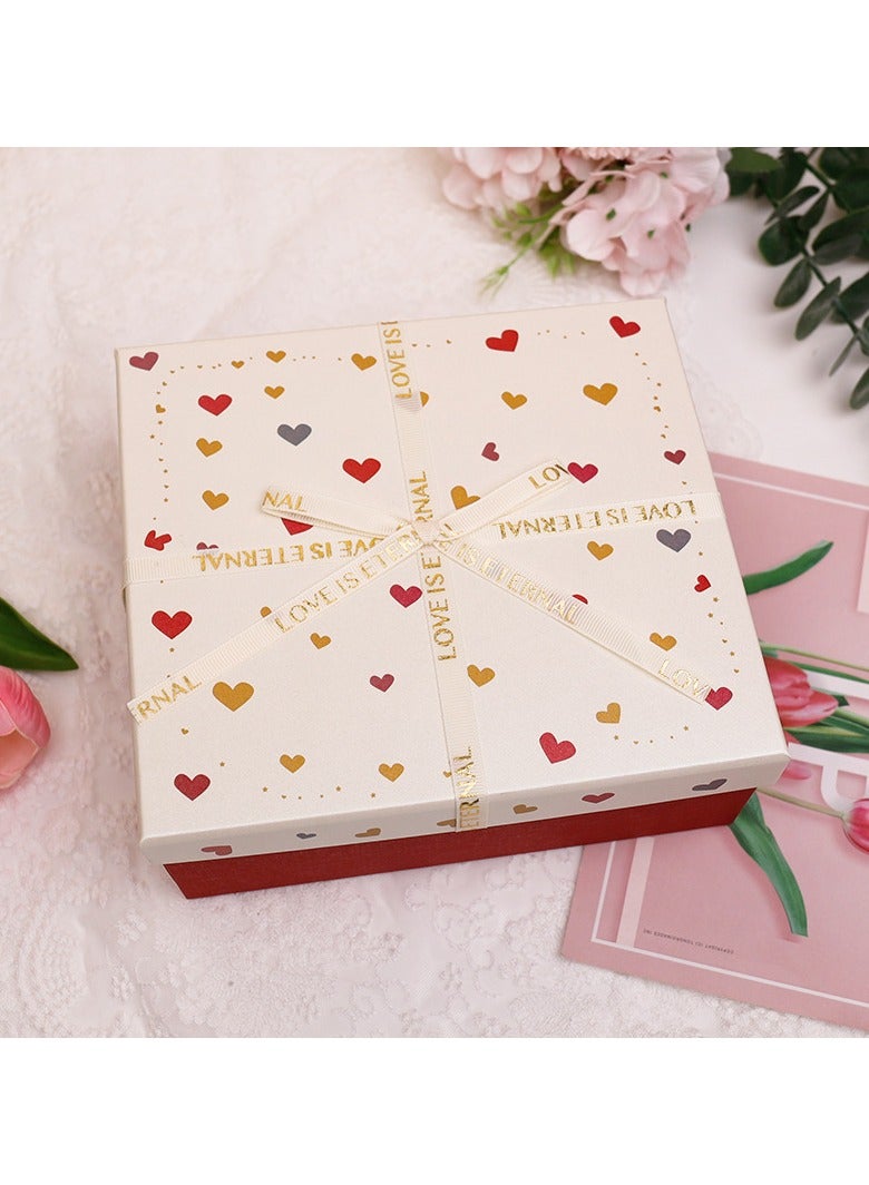 PEI  AN Valentine's Day Gift Box – Premium "Heaven & Earth" Lid Luxury Packaging for Cosmetics, Jewelry & Special Occasions (Red 3 Sizes)3 Pieces  - Image 2