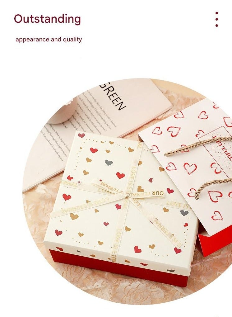 PEI  AN Valentine's Day Gift Box – Premium "Heaven & Earth" Lid Luxury Packaging for Cosmetics, Jewelry & Special Occasions (Red 3 Sizes)3 Pieces  - Image 3