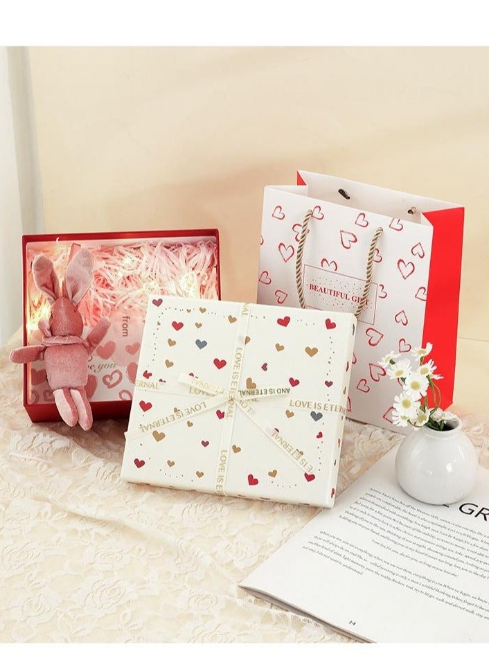 PEI  AN Valentine's Day Gift Box – Premium "Heaven & Earth" Lid Luxury Packaging for Cosmetics, Jewelry & Special Occasions (Red 3 Sizes)3 Pieces  - Image 5