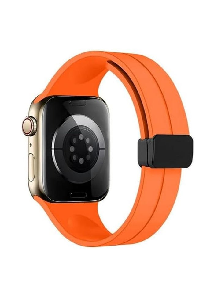 Generic - SP Magnetic Strap For Apple Watch Ultra 49mm 45mm 42mm 44mm Silicone Strap For iWatch Series 8 7 SE 6 5 - Image 1