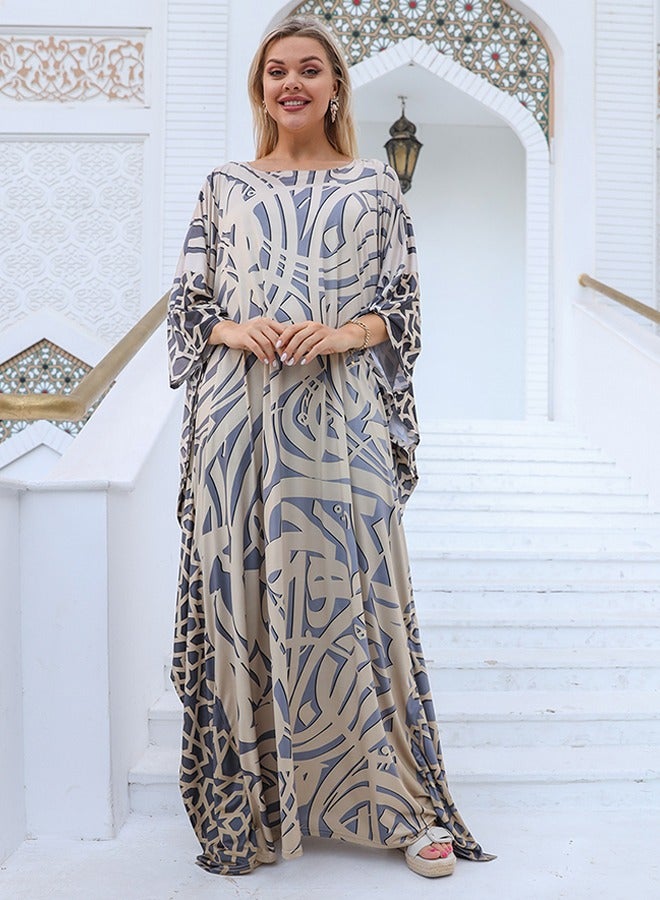 Zmurud Jersey Jalabiya- printed  - Image 3