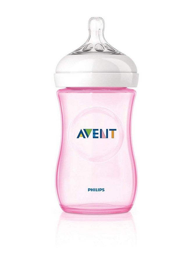 AVENT Philips Natural Response 3.0 Pink Feeding Bottle 260ml SCY903/11 - Image 1