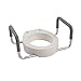 Drive Medical 12402 Premium Raised Toilet Seat with Removable Metal Arms Standard Seat White - Image 1