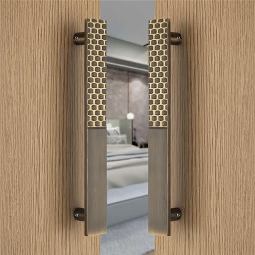 COMPASS 12" Brass Main Door Handle | Door Handles for Main Door | Pull Handles for All The Doors of House | Office | Hotels | PH-BK (Pack of 1, Antique Finish) - Image 2