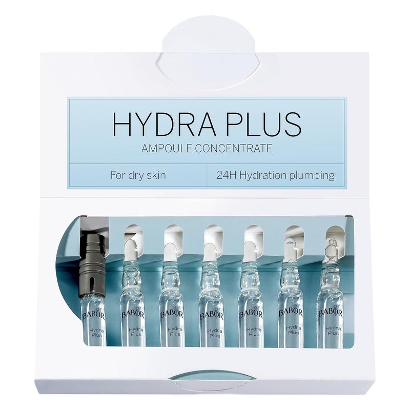 BABOR Hydra Plus Ampoule Concentrate Moisturizing Skincare Capsule Hyaluronic Acid Serum Deeply Nourish to Plump and Smooth Skin Anti Aging Serum 7 Day Treatment