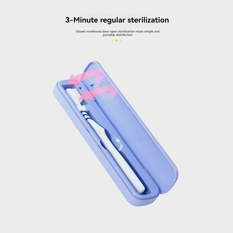 ZL-34L Portable Toothbrush Steriliser UV Toothbrush Steriliser Box Toothbrush Degerminator Steriliser Battery Powered Intelligent Toothbrush Steriliser UVC LED+UVA LED Germicidal Lamps Ships Without Battery - Image 5
