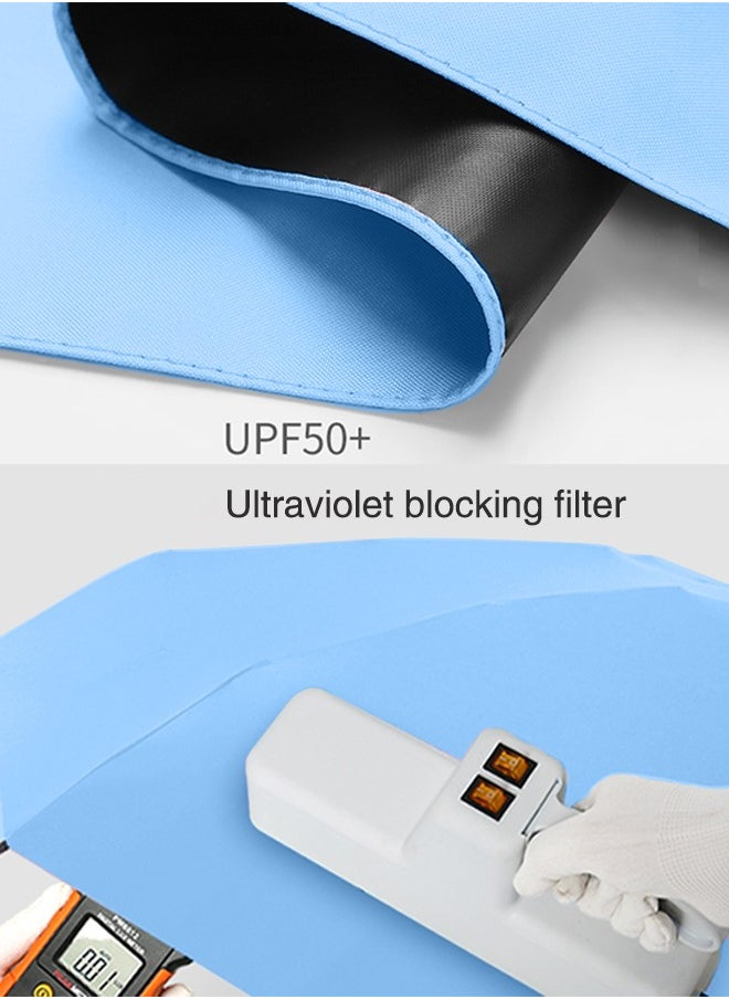 Blue Mini Folding Compact Umbrella Lightweight Capsule Umbrella