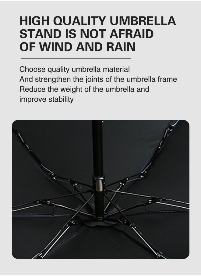 Blue Mini Folding Compact Umbrella Lightweight Capsule Umbrella