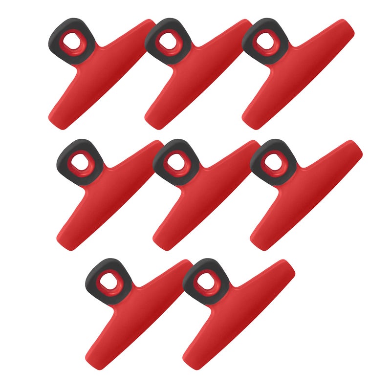 COOK WITH COLOR COOK WITH COLOR Wide Heavy Duty Chip Clips  Large Bag Clips for Food Storage with Air Tight Seal Grip Pack of 8 Red