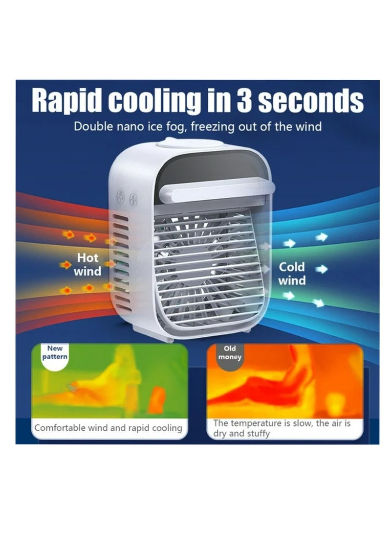 DIGI CORE Portable Air Conditioner Fan Mini Desk Fan Air Cooler With Multi Timer 3 Wind Speeds And 3 Spray Modes For Office, Home, Dorm And Travel Air Humidifier Fan - Image 5