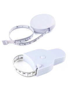 GUSGU 2 Pieces Body Tape Measure Retractable Measuring Tape, for Body Fabric Sewing Tailor Cloth Knitting Craft Measurement, Dual Sided 60 Inches  - Image 1