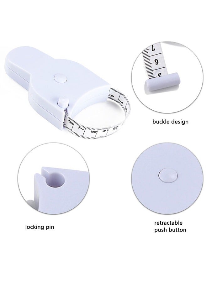 GUSGU 2 Pieces Body Tape Measure Retractable Measuring Tape, for Body Fabric Sewing Tailor Cloth Knitting Craft Measurement, Dual Sided 60 Inches  - Image 3