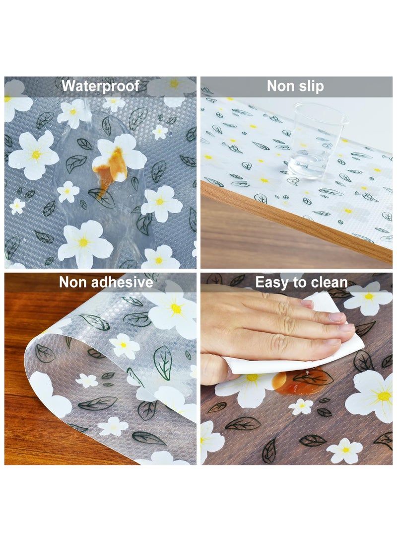 SYOSI Refrigerator Liner, Premium Shelf and Drawer Liners for Kitchen Cabinet, No Slip Durable Cupboard Mats Non Adhesive Fridge Liner, Waterproof Bathroom Sink Mat EVA Placemats Roll - 17.7"×197" - Image 4