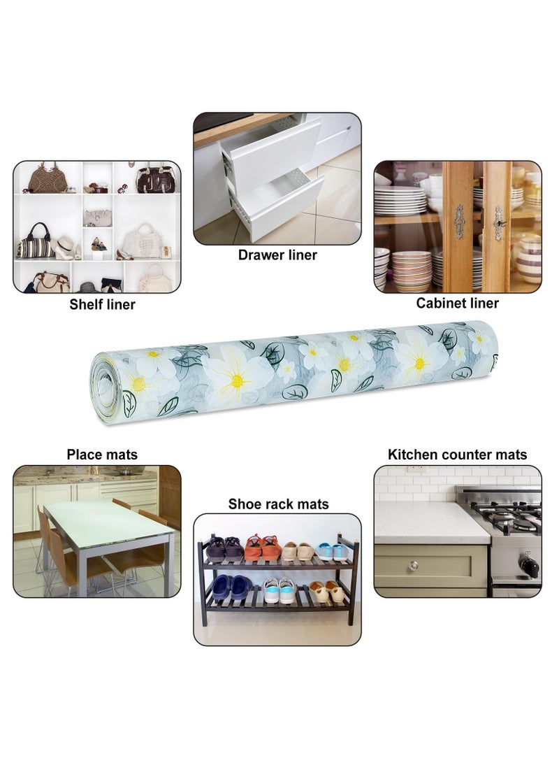 SYOSI Refrigerator Liner, Premium Shelf and Drawer Liners for Kitchen Cabinet, No Slip Durable Cupboard Mats Non Adhesive Fridge Liner, Waterproof Bathroom Sink Mat EVA Placemats Roll - 17.7"×197" - Image 5