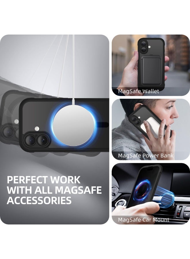 بيرفي جراب آيفون 17، متوافق مع ماج سيف، مع واقي شاشة خصوصية مدمج وحماية للكاميرا، مضاد للتجسس ومضاد للصدمات بغطاء شفاف كامل للجسم مناسب لمقاس 6.3 بوصة، لون أسود - Image 3