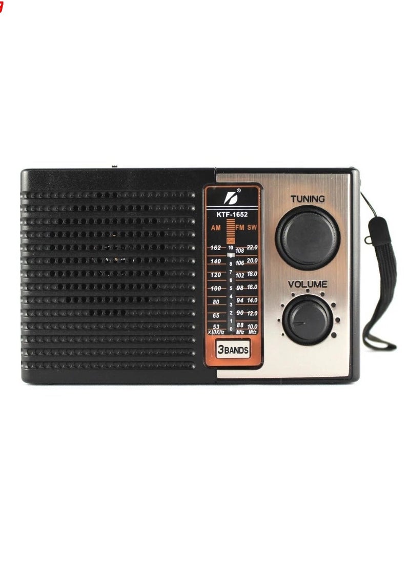 ELTRAZONE ORIGINAL KTF-1652 SOLAR SPEAKER 3-BAND AM/FM RADIO WITH BLUETOOTH, USB/TF Slot/Flashlight - Image 3