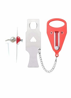 KASTWAVE Portable Door Lock Travel Lock Solid Heavy Duty Lock Perfect for Traveling, Hotel, Home,Apartment,School, Prevent Unauthorized Entry Add Extra Lock for Additional Safety and Privacy  - Image 1