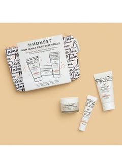 The Honest Company The Honest Company New Mama Care Essentials Gift Set | Hospital Bag Must Haves | Travel Size Nip Balm (0.5 oz), Glow On Body Cream (1 oz), Gotta Glow Face Wash (1.75 fl oz), Reusable Pouch  - Image 2