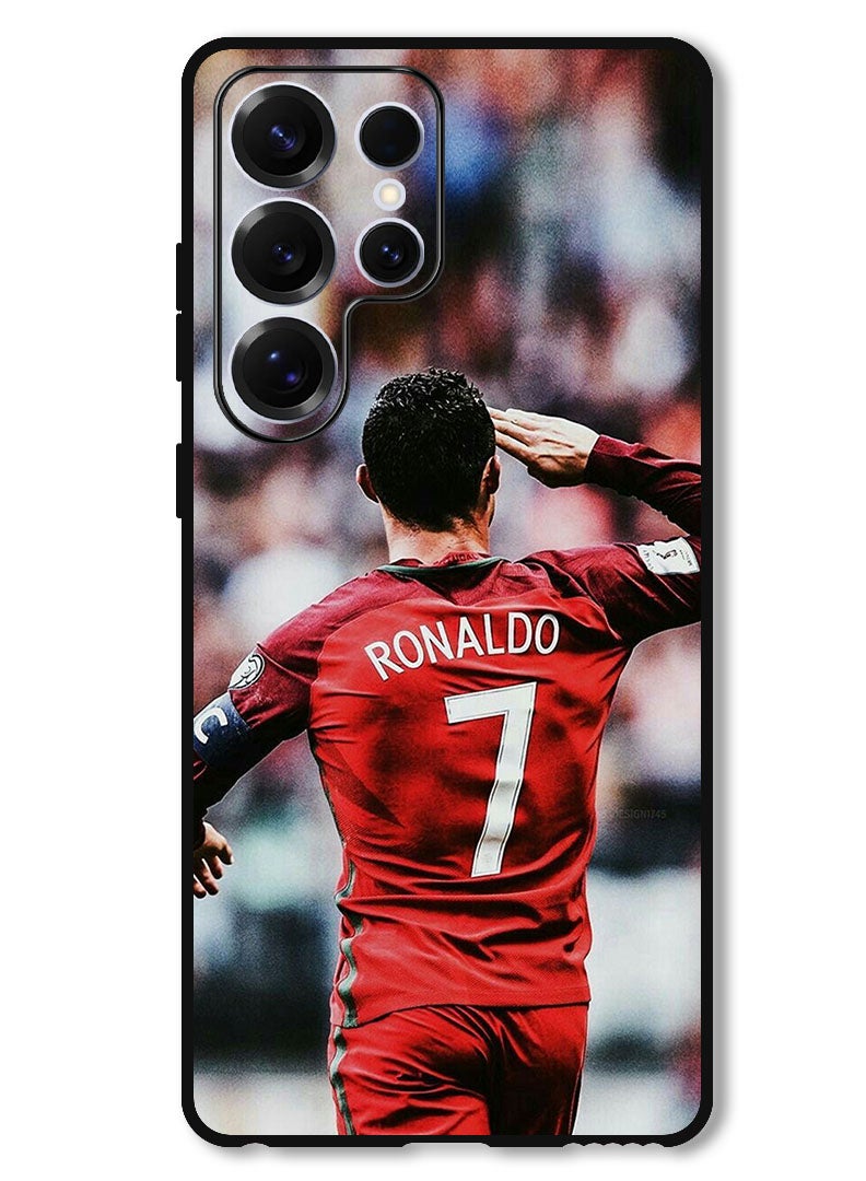 Theodor Protective Case Anti Scratch Shock Proof Bumper Cover For Samsung Galaxy S25 Ultra Ronaldo Salute To Crowd - Image 1