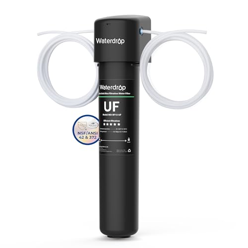 Waterdrop 0.01μm Inline Water Filter System for Refrigerator, Ice Maker, Under Sink, 1/4 inch Direct Connect, NSF/ANSI 42 Certified, 19K Gallons, 15UC-UF - Image 1