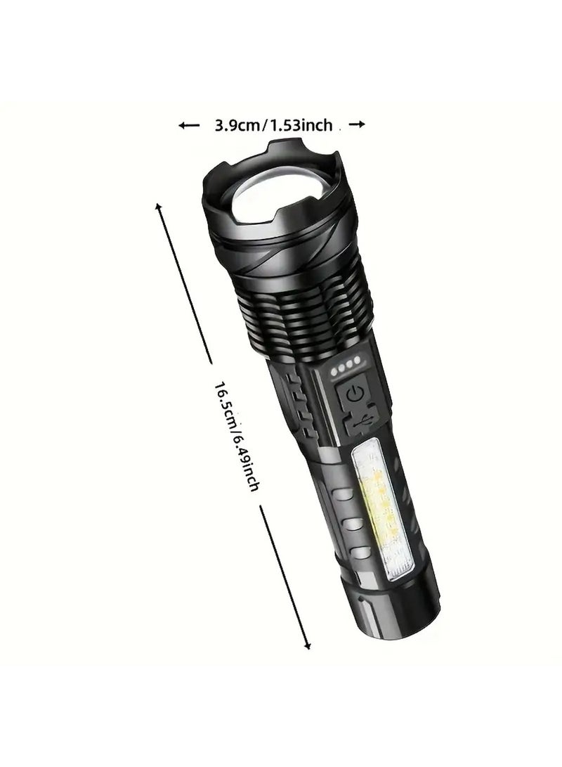 SHENYU New Strong Light Flashlight Portable USB charging with 2600mAh Battery White Laser Safety Flashlight Multi-Color Ligh Security flashlight for Tools Home Improvement  - Image 4